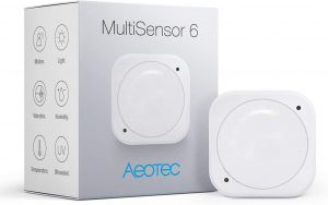 Aeotec Multisensor 6, Z-Wave Plus 6-in1 motion, temperature, humidity, light, UV, vibration sensor