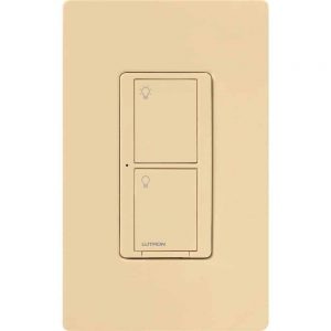 Lutron Caseta Smart Home Switch, Works with Alexa, Apple HomeKit, Google Assistant | 6-Amp, for Ceiling Fans, Exhaust Fans, LED Light Bulbs, Incandescent Bulbs and Halogen Bulbs | PD-6ANS-IV | Ivory