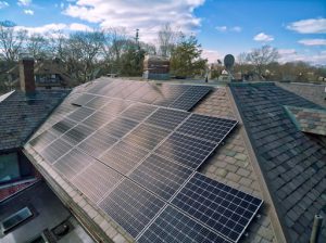 Solar Panels on Slate Roof