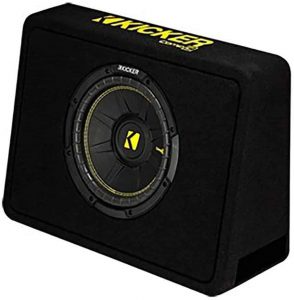 Kicker 10" 600 Watt 4 Ohm Vented Thin Profile Subwoofer Enclosure