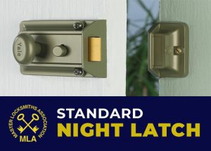 Night latches are locks fitted on the surface of a door