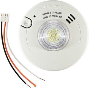 First Alert BRK 7030BSL Hardwired Hearing Impaired Combination Alarm with Led Strobe Light